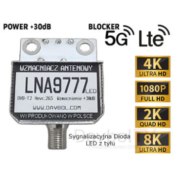 Wzmacniacz antenowy LNA9777F DVB-T2 LED
